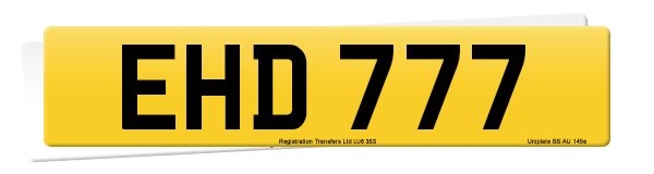 Registration number EHD 777